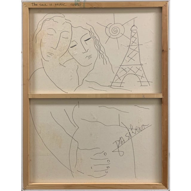 'The Soul Is Music' by Jose Da Silveira, France, Provence, California, Post Impressionist Figural Oil Circa 2002 For Sale In Monterey, CA - Image 6 of 7