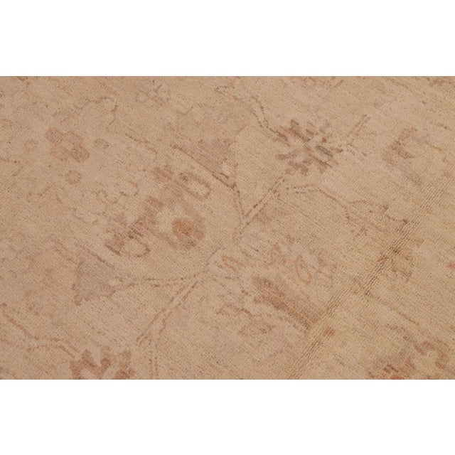 1990s Boho Chic Ziegler Beige Brown Hand-Knotted Wool Rug- 8'9'' X 12'0'' For Sale - Image 5 of 8