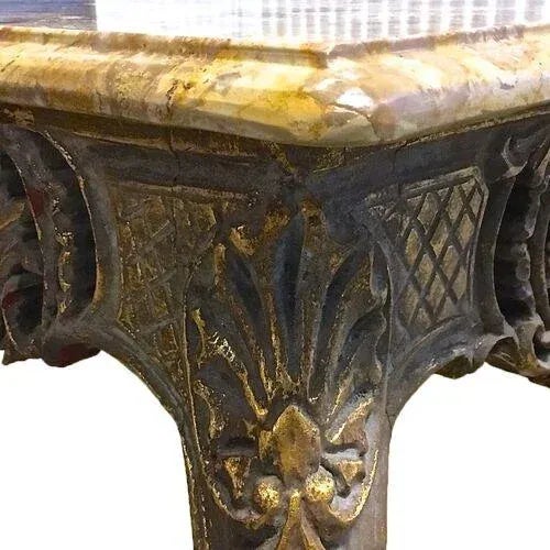 Antique Giltwood & Marble Console Table For Sale In Atlanta - Image 6 of 7