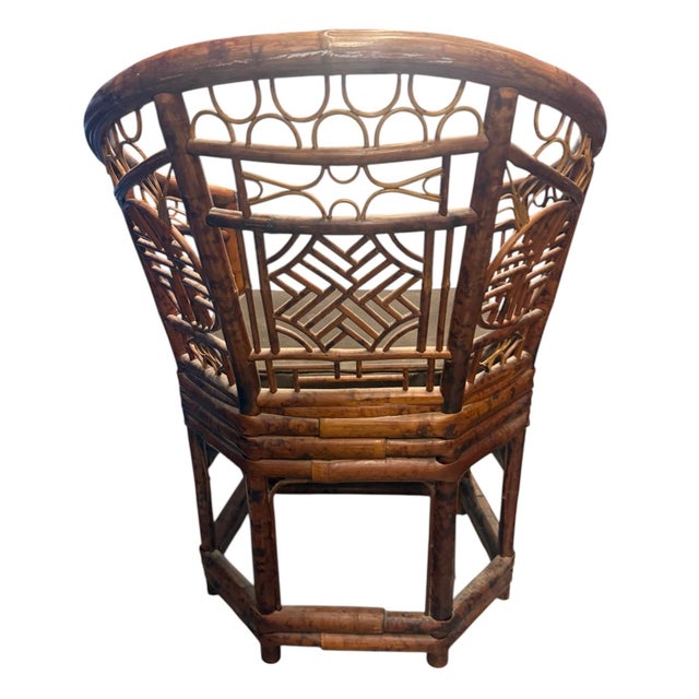 Mid 20th Century Rattan Brighton Fretwork Chair For Sale - Image 5 of 7