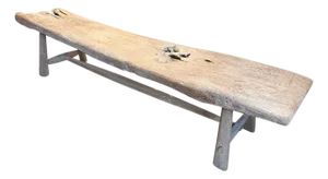 Andrianna Shamaris Minimalist Organic Wood Bench or Chaise