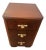 Art Deco 1920s Art Deco Side Table, Nightstand, Chest of Three Drawers, Walnut, Brass Pulls For Sale - Image 3 of 13
