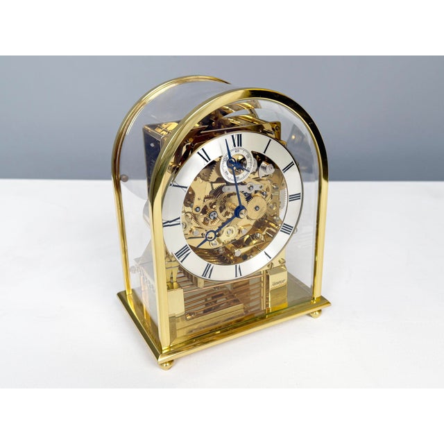 Gold Kieninger Table Clock from St. Michael and Whittington, 1990s For Sale - Image 8 of 13