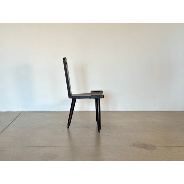 Brown Vintage Rustic Wooden Chairs, 1960s, Set of 2 For Sale - Image 8 of 15