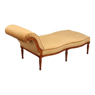 Late 20th Century French Louis XVI Style Chaise Lounge For Sale