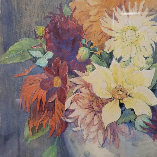 Louis-Germain Baligot, Flowers, 20th Century, Gouache For Sale - Image 7 of 18