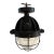 1950s Large, Heavy Black Mapelec Industrial Ceiling Light For Sale