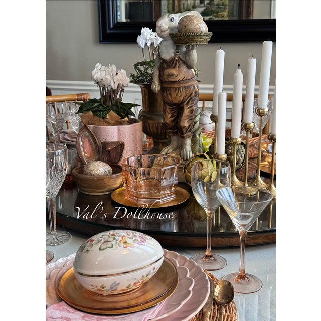 Blush Vintage Made in France Blush Pink Martini Glasses - Set of 4 For Sale - Image 8 of 10