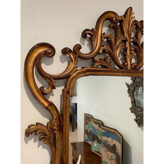 Italian Giltwood Vintage Florentine Mirror For Sale In New York - Image 6 of 6