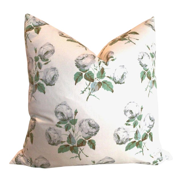 Colefax & Fowler Classic "Bowood" Floral Lumbar Pillow 12" x 20" - Single For Sale