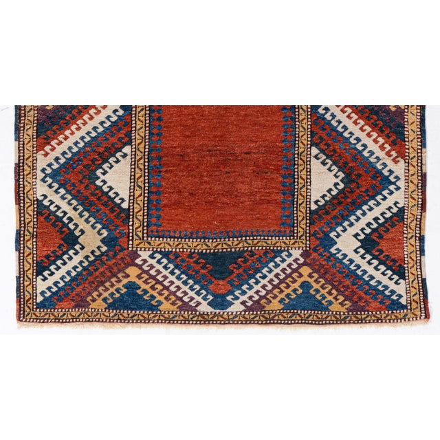 Traditional Antique Circa 1900 Red Caucasian Kazak Hand Knotted Rug 5'5 X 6'9 For Sale - Image 3 of 9