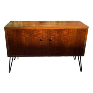 1960s Mid Century Danish Teak Media & Vinyl Record Cabinet For Sale