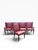 Set of 10 Joseph Jeup Modern Burgundy Leather Dining ChairsR For Sale - Image 4 of 10