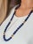 Late 20th Century Vintage 30-Inch Sodalite and 14k Gold Beaded Necklace, Circa 1970s For Sale - Image 5 of 7