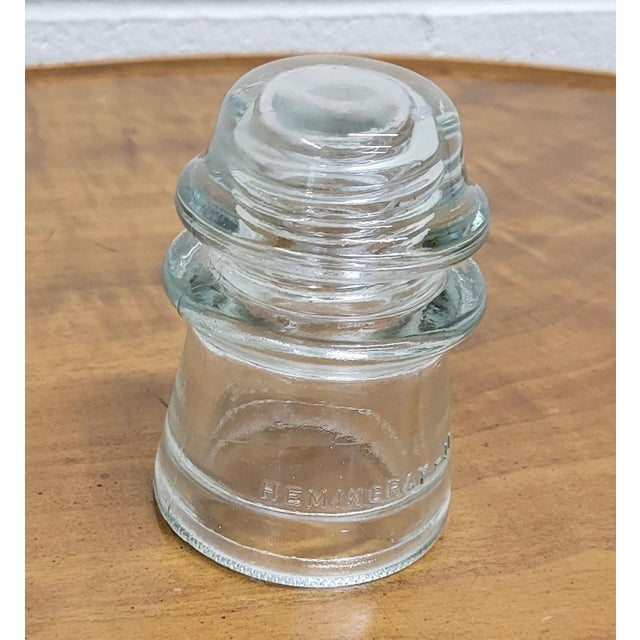 Vintage Hemingray 16 Clear Glass Insulator For Sale - Image 9 of 10