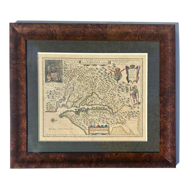 Capt. John Smith's Map of Virginia & Chesapeake Bay, by Blaeu, 1612 For Sale