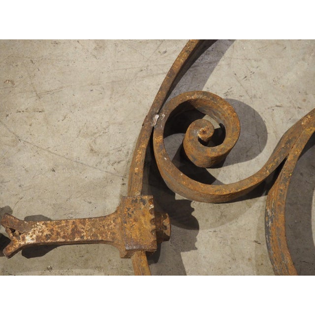 Set of Antique French Wrought Iron Scrolling Elements, Early 1800s For Sale - Image 9 of 18