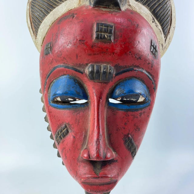 Early 20th Century Early 20th Century Baule Red Mask Côte d'Ivoire For Sale - Image 5 of 6