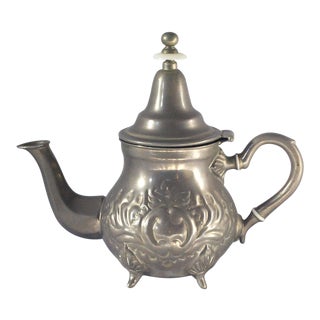 Vintage Boho Chic Moroccan Teapot For Sale