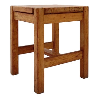 Mid-Century Modern Brutalist Hongisto Stool by Ilmari Tapiovaara for Laukaan Puu, 1963 For Sale