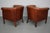 Vintage Dutch Cognac Colored Leather Club Chairs, 1970s, Set of 2 For Sale - Image 4 of 16