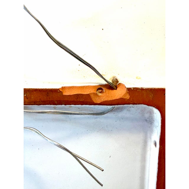 Ceramic Signed Stig Lindberg Faience Ceramic Hand Painted Mirror for Gustavsberg - Sweden 1940-50. For Sale - Image 7 of 7