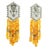 Metal Italian 18k White Gold Yellow Sapphire & Diamond Tassel Earrings, 1980s For Sale - Image 7 of 9