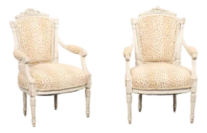 French Louis XVI Style Fauteuils, 19th C.