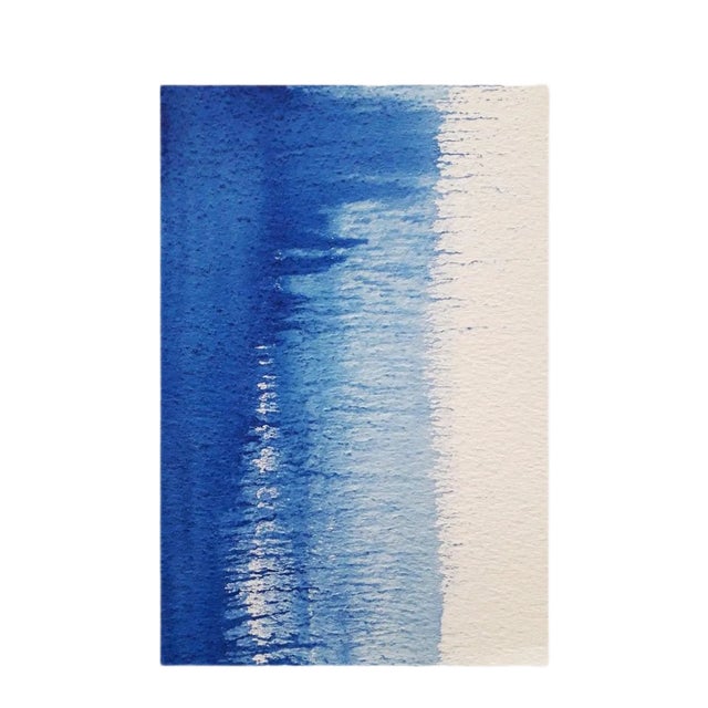 Wave, Top View, Original Watercolor Drawing by Antonietta Valente, 2020 For Sale