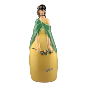 Antique ROBJ-Style Art Déco French Glazed and Painted Porcelain Bottle With Cork Stopper