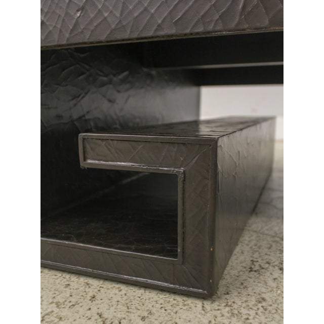Brown Baker Modern Design Crackle Finish Coffee Table For Sale - Image 8 of 13