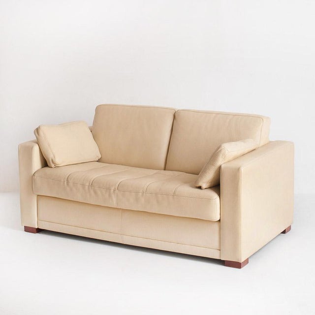 Vintage Two-Seater Sofa in Leather by Gerbet Grebot, 1990s For Sale - Image 15 of 15