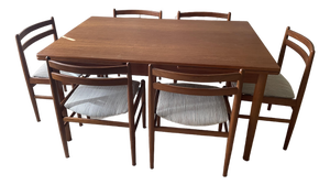 1950s Hans Wegner Mid-Century Modern Teak Table With Chairs
