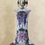 Vintage Chinoiserie Porcelain Table Lamp With Floral Garden Motif on Wood Base For Sale - Image 12 of 18