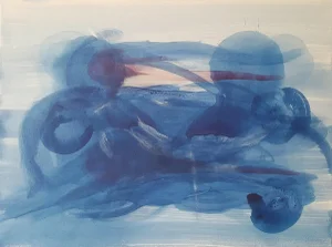Udi Cassirer, Diving Bondage, 2017, Acrylic on Canvas