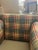1990s Vintage Plaid Fabric Armchair For Sale - Image 5 of 5