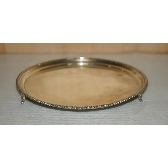 Antique Sterling Silver Serving Tray from William Hutton & Sons, 1933 For Sale - Image 12 of 14