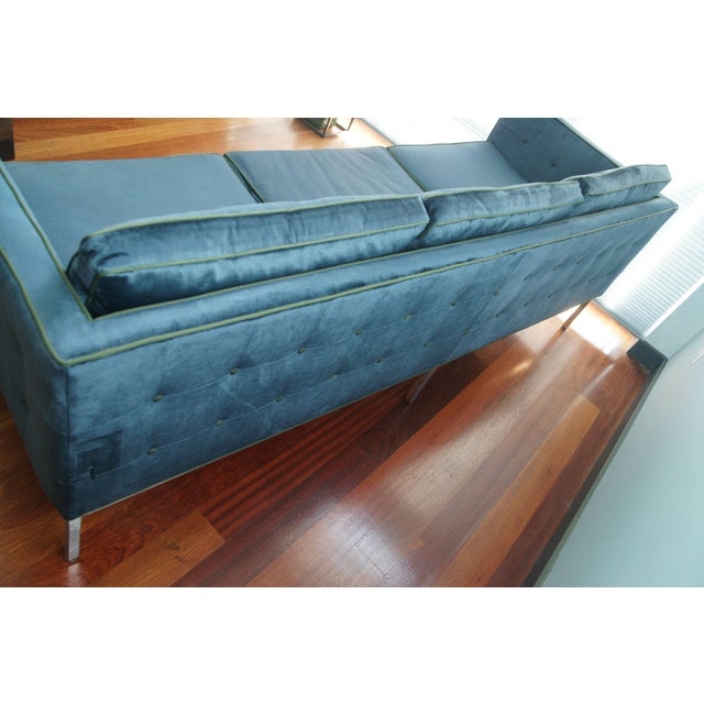 Thayer Coggin Late 20th Century Thayer Coggin Chrome Base Sofa For Sale - Image 4 of 7