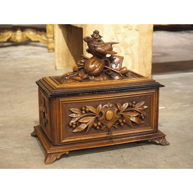 Antique Swiss Black Forest Cigar Box Humidor, Circa 1900 For Sale - Image 12 of 16