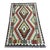 Handwoven Afghan Kilim Rug, Geometric Diamond Pattern, 2.6' X 4.5' For Sale