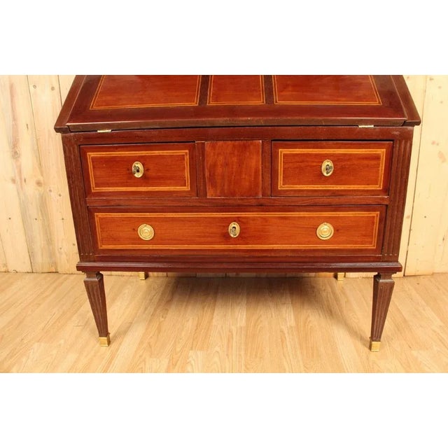 Wood 18th Century Scriban Library in Mahogany For Sale - Image 7 of 13