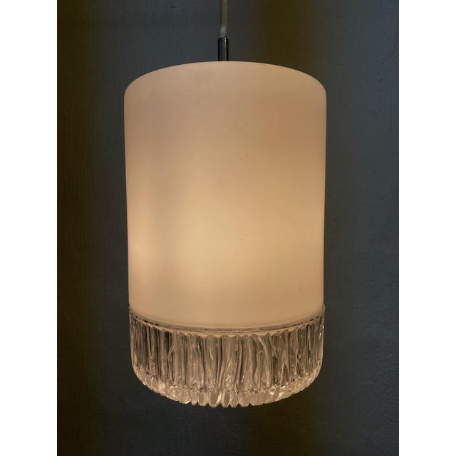 Silver Glass Pendant Lamp from Peill & Putzler, 1950s For Sale - Image 8 of 9