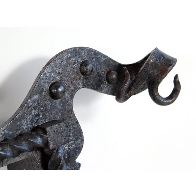 C.1900's Hand Wrought Iron Arts & Crafts Period Fireplace Surround For Sale - Image 4 of 12