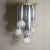 1970s Suspension Chandelier With 7 Lights in Satin Glass, Italy, 1970s For Sale - Image 5 of 10