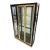 1980s Henredon Black Lacquered and Brass Display Case For Sale