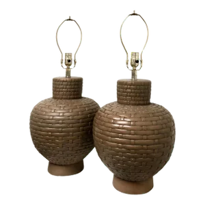 1970s Mid Century Lamps - a Pair