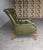 Vintage Green Tufted Leather Sleepy Hollow Chair and Ottoman For Sale - Image 10 of 12