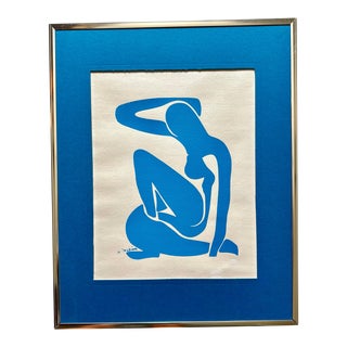 Framed Serigraph Original Print of Henri Matisse Bleu Nude For Sale