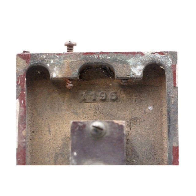 Metal 1930s Bronze Up & Down Elevator Button Plate For Sale - Image 7 of 7