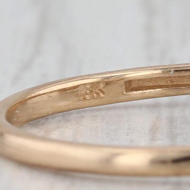 Modern 0.48ctw Yellow Diamond Ring 18k Yellow Gold Size 7.25 Stackable Bridal For Sale - Image 3 of 8